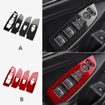 Для Honda Accord 2018 2019 2020 2021 2022 Настоящая Мягкая Наклейка из Углеродного Волокна Панель Кнопок Подъема Стеклоподъемника Автомобиля с Левым Рулем Внутренние Аксессуары
