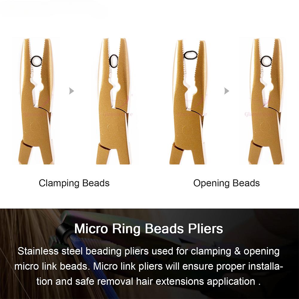 Набор плоскогубцев для наращивания волос, аппликатор с микрокольцами, открывалка, плоскогубцы, петля для волос, инструмент, металлический зажим для волос, ножницы для наращивания утка
