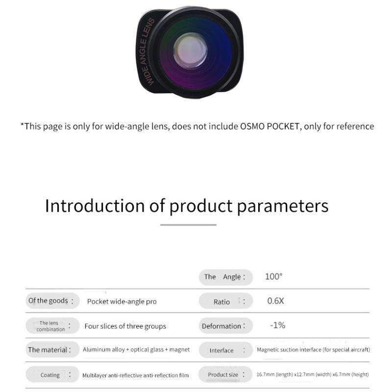 Широкоугольный объектив PRO для кармана DJI osmo