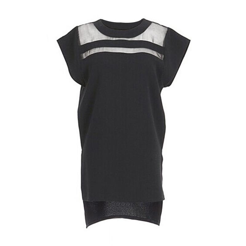 Новые женские черные прозрачные блузки из тюля, рубашки, женские топы, шифоновая блузка, короткая ажурная блузка Femininas, летняя