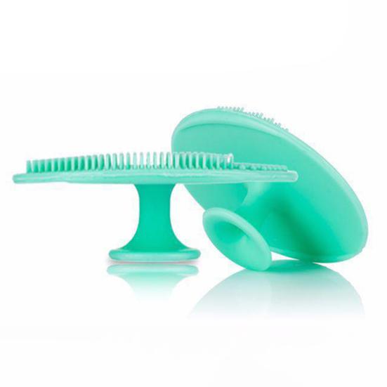 Portable Shampoo Brush Soft Silicone Bristles Household Baby Bath Brush Scalp Scrubber Makeup Brush Cleaner