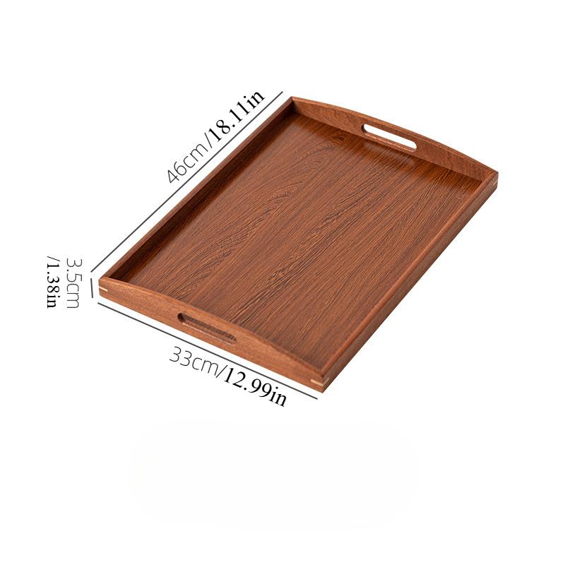 Rectangular Wooden Trays Bamboo Ebony Tea Tray Fruit Snack Coffee Breakfast Serving Trays Food Plate Platter Kitchen