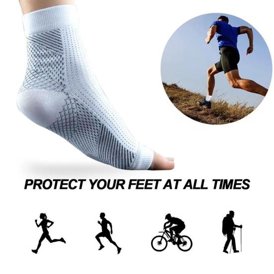 1 пара компрессионных носков, дышащие, очень мягкие, впитывающие пот, носки без пальцев для фитнеса, езды на велосипеде и бега
