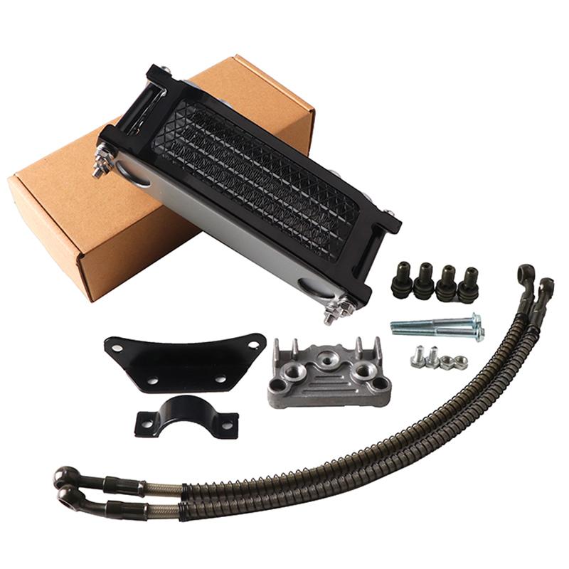 Oil Cooler Motorcycle Oil Radiator Kit Engine Cooling Universal For 50 110 125 140cc Motocross Dirt Pit Bike ATV Enduro Parts
