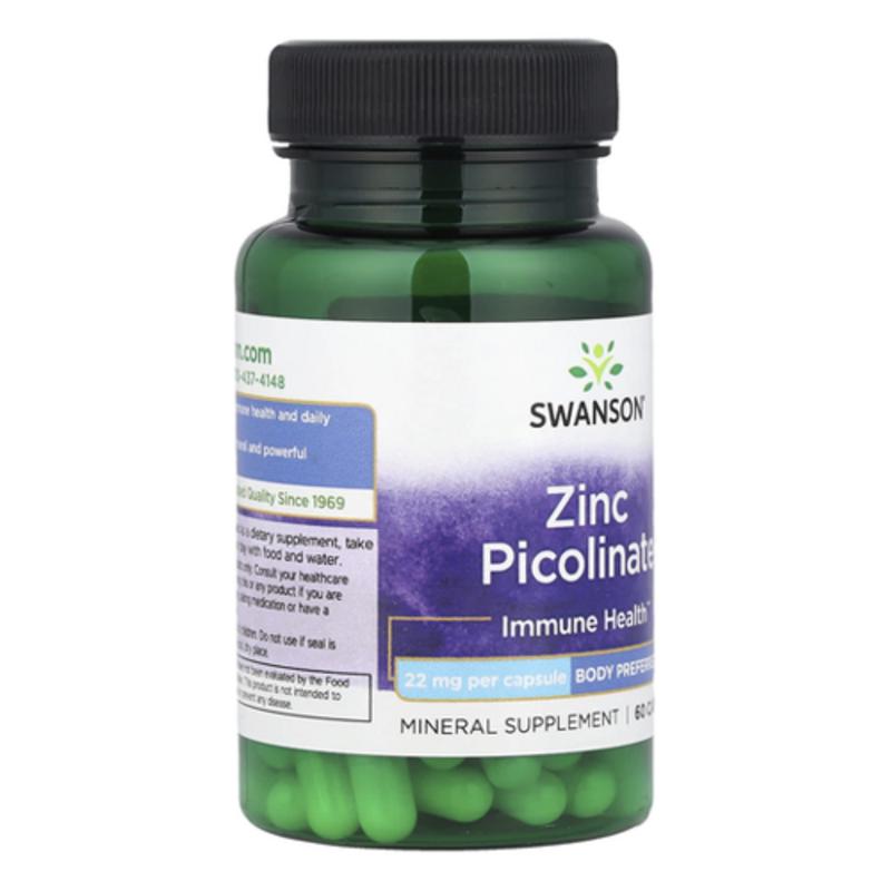 SWANSON Пиколинат цинка 22 мг капсулы 60 таблеток, 60 таблеток, 1 шт.