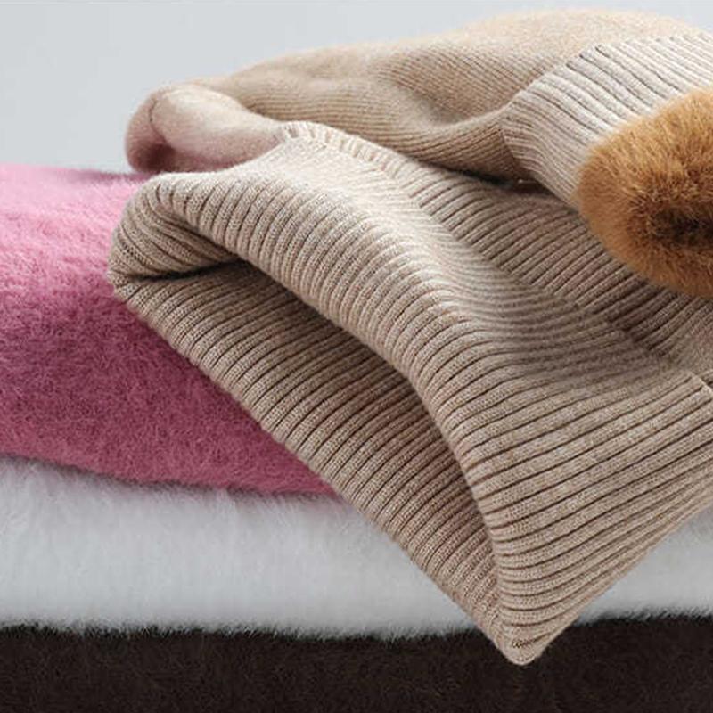 Зимний свитер с высоким воротником, женский элегантный толстый теплый женский вязаный пуловер, свободный базовый трикотаж, джемпер