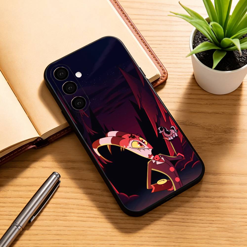 B-Blitzo H-Helluva Boss Phone Case Black Silicone Soft For Samsung Galaxy A73,A72,A71,A70,A53,A52,A51