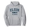 Elgin Illinois IL Vintage Sports Design Navy Print Hoodie