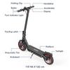 iScooter I10 10" 650W Electric Scooter, 42V 15Ah, 45km Range, Rear Drive, Air Tires, Dual Suspension, APP Control
