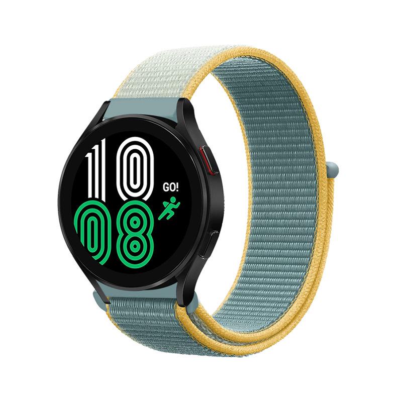 Совместимый с Samsung Huawei Xiaomi Плетеный нейлоновый ремешок Solo Loop на липучке для умных часов, 18-22 мм