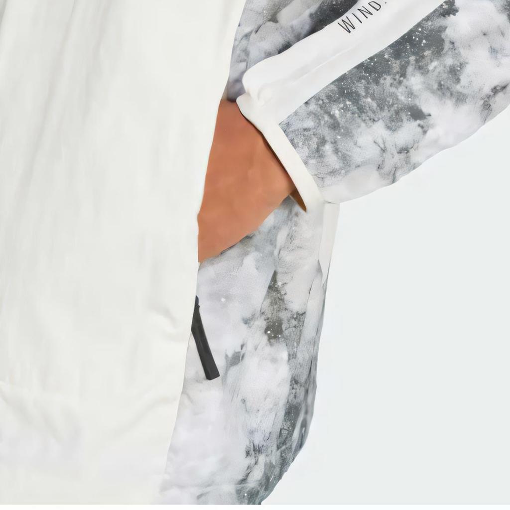 Adidas X Коллаборация National Geographic Terrex Удобная Модная Универсальная Мягкая Ветровка с Длинным Рукавом Мужская Верхняя Одежда Трек-Серый JD5838