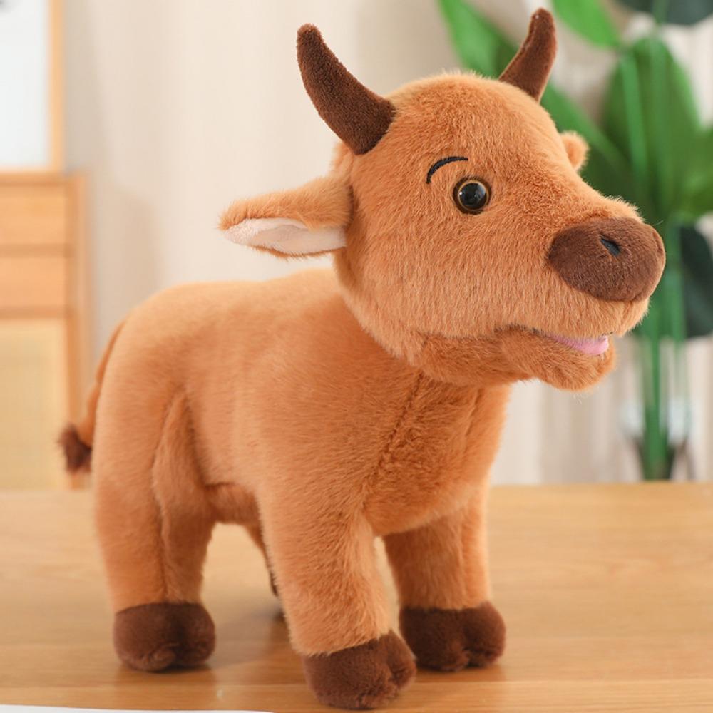 Stuffed Bull Scalper Bull Plush Toys ReaListic Ox Cattle Stuffed Dolls Christmas