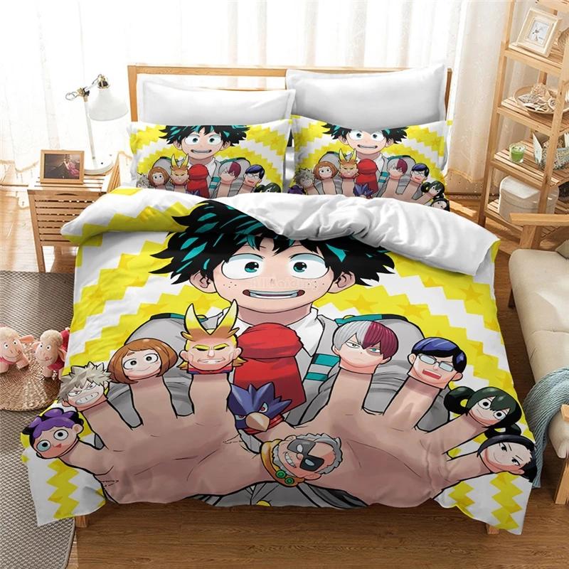 Домашний текстиль 3d My Hero Academia Постельное белье Комплект Midoriya Izuku Пододеяльник Наволочка Twin Full Queen King Size Одеяло Покрывало Комплект
