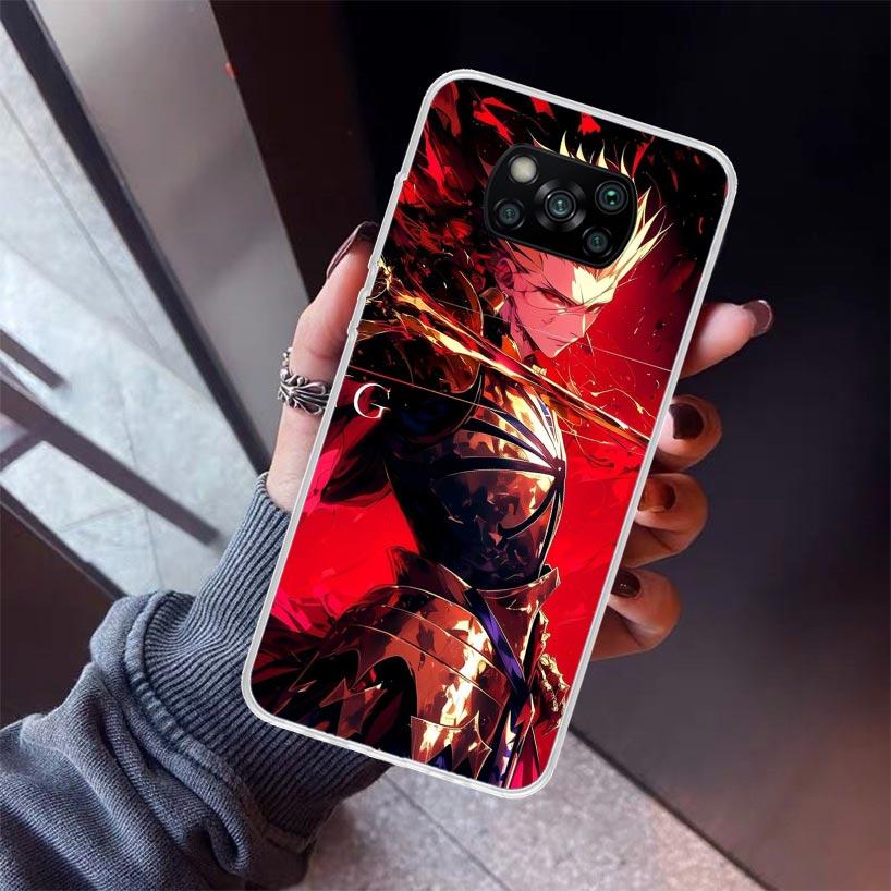 Fate Zero Stay Night Gilgamesh Phone Case For Xiaomi Poco X7 X6 X5 Pro F7 Ultra Redmi 15C 15 13 13C 12 12C 10 10A 10C 9 9A 9C 9T