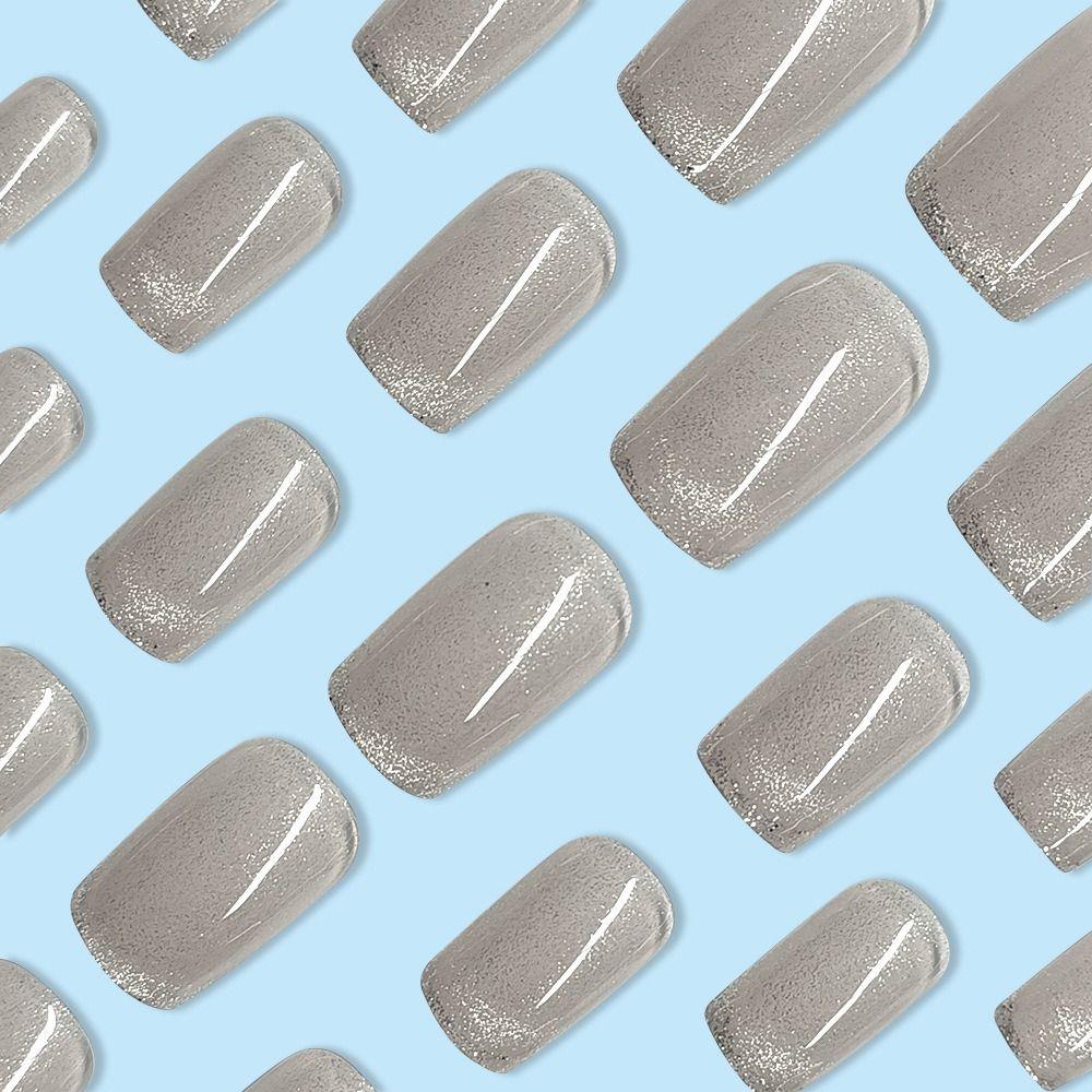 Французские накладные ногти Длинные балерина и квадратные типсы Модные прессованные ногти Сделай сам