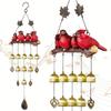 Resin Bird's Nest Hanging Brass Wall Hanging Bell Wind Chime Outdoor Bird's Pendant