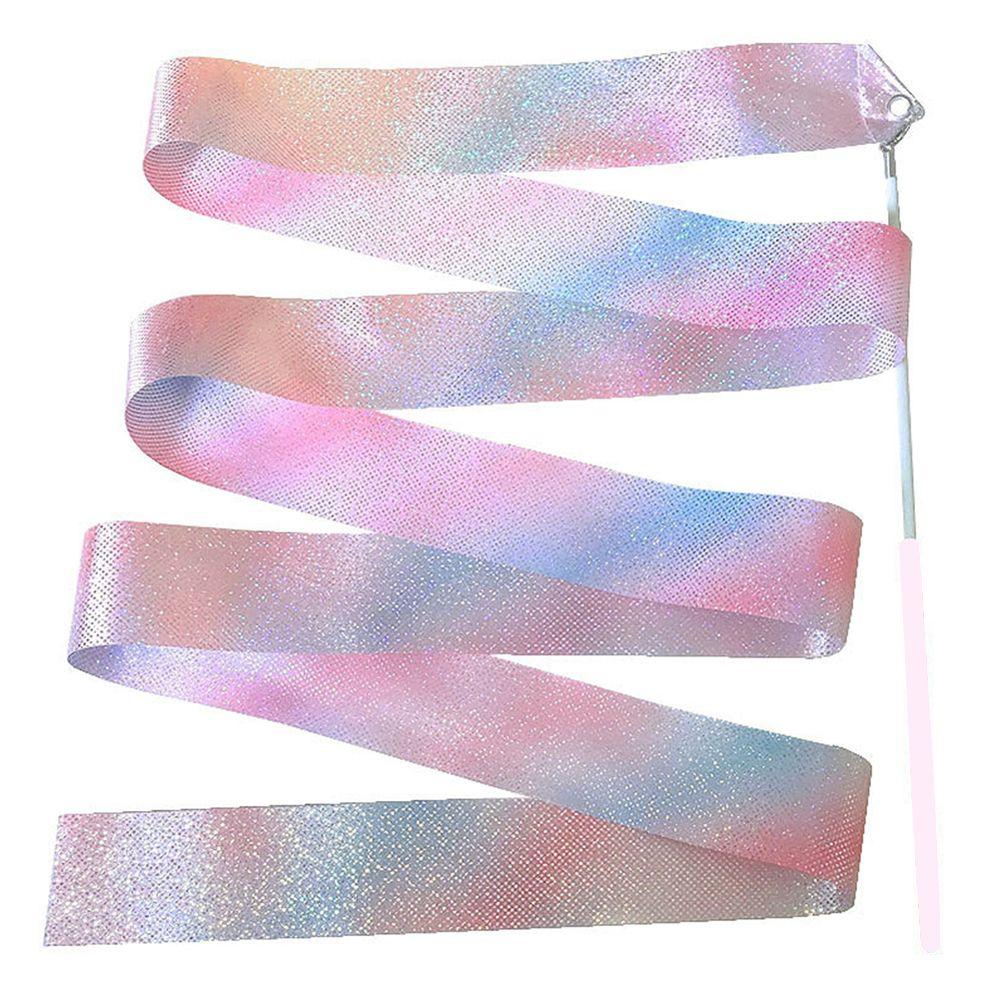2M Kids Training Tool Flashing Star Kids Toys Dance Ribbon Twirling Rod Gym Ribbons Ballet Streamer