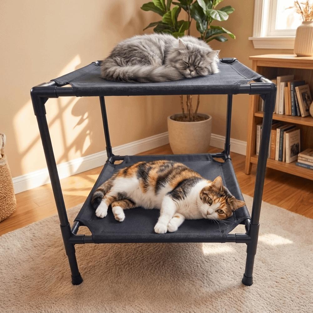 Moisture-Proof Elevated Pet Bed Removable Pet Cot Bed Sturdy Frame Pet Camp Bed Indoor Use
