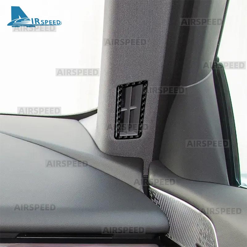 Мягкая карбоновая наклейка LHD RHD для BMW 5 серии G60 G61 G68 i5 2024 2025 Стойка A Вентиляционное отверстие кондиционера Декоративная отделка интерьера