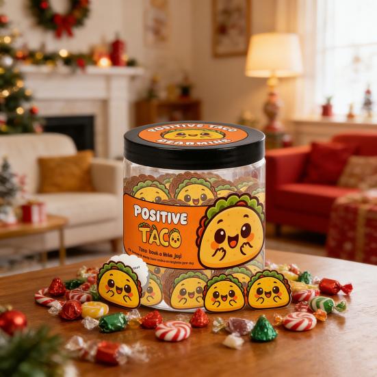 Позитивная банка Тако 60 Карточек с аффирмациями для эмоциональной поддержки Рождественские подарки в чулок Подарок на день рождения для женщин Мужчин Друзей Подростков Коллег Учителей