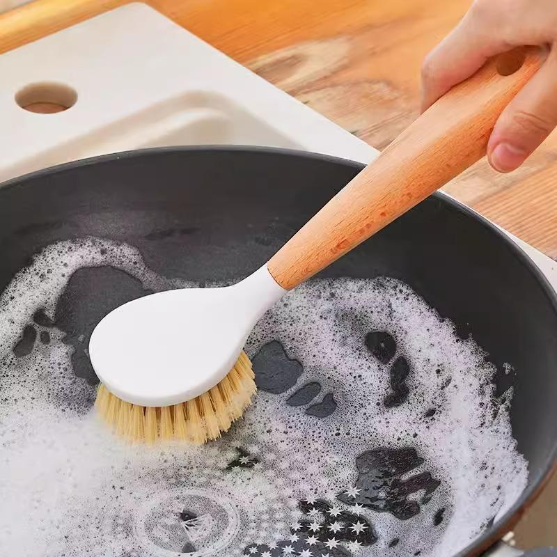 Щетка для кастрюль, Специально для кухни, Щетка с длинной ручкой, Щетка для мытья кастрюль, Щетка для кастрюли, С отверстиями, Для удаления накипи и масляных пятен, Не повреждает кастрюлю, Щетка для мытья посуды