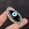 Черный Цвет Кулон Сглаза Высококачественные Ювелирные Изделия Из Драгоценных Камней Стерлингового Серебра 925 Кулон Ручной Работы Подвеска В Бохо Подарок Для Женщин Ювелирные Изделия Сглаза