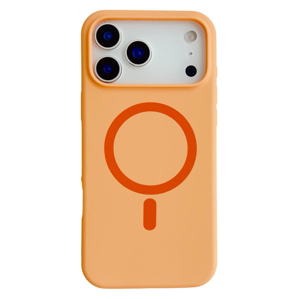 For iPhone 17 Pro Max Magnetic Case Silicone + PC Protective Phone Back Cover Compatible with MagSafe