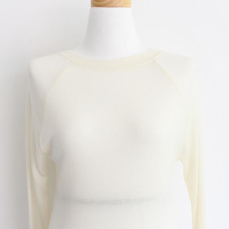 Hot Sale 2024 New Spring Summer Basic Tops Long Sleeve Loose Thin Sexy Blue T-shirt Women Fashion Solid Color Cotton Tee Femme