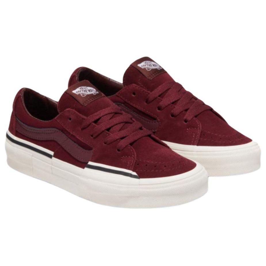 Vans Slip Resistant Durable Low Top Skate Shoes Unisex Sneakers Burgundy VN000CRNPRT