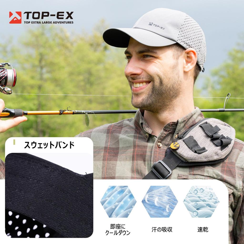 Кепка для большой бейсболки для сетки горы УФ УФ Размер [TOP-EX] Мужчины, Размер, Женщины, Шляпа, Мужская, Лето, Гольф, Велоспорт, Лето, Бег, Альпинизм,