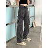 Spring 2022 Womens Fashion High Waist Y2k Women's Wide Leg Jeans Baggy Woman Denim Capris Cargo Pants Jean Mom Jeans Trousers