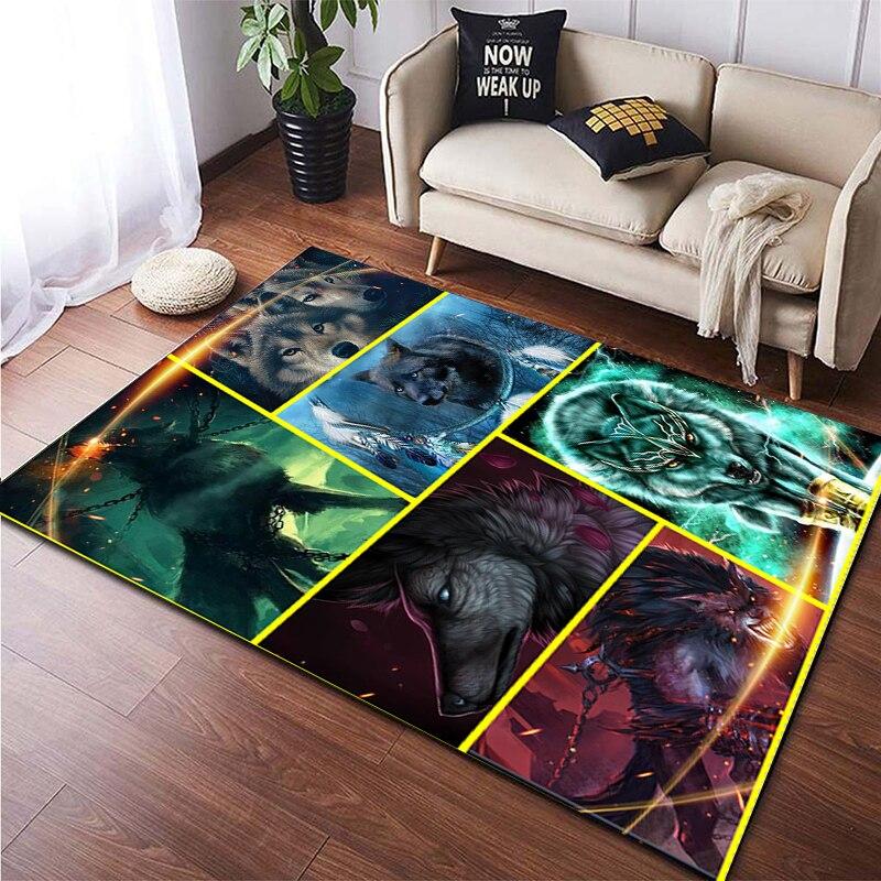 Custom Animal Carpet Wolf Pattern Home Decoration Living Room Lobby Decoration Home Decoration Accessories Wolf Splicing Carpet
