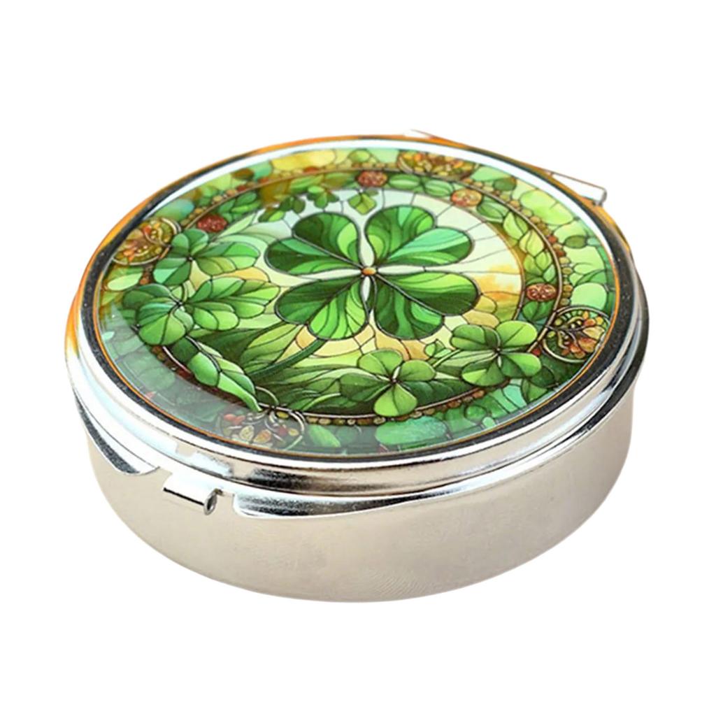 Portable Metal Jewelry Organiser With Mirror And Secure Closure For Travel Medicine Storage Container with Compartment