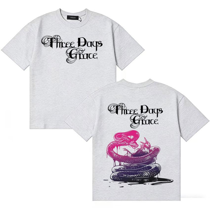 Three Days Grace Trendy Music Tshirts Cotton Harajuku Short Sleeve Tshirt Unisex Women Y2K Teenagers High Quality T Shirt Unisex