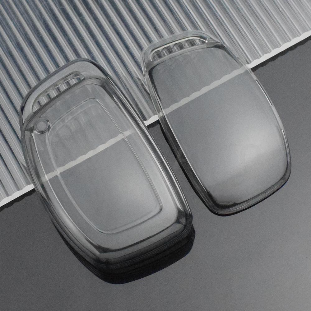 Transparent Car Remote Key Case Cover Shell Fob for Hyundai Tucson Santa Fe Rena Sonata Elantra Creta Ix35 Ix45 I10 I30 I40