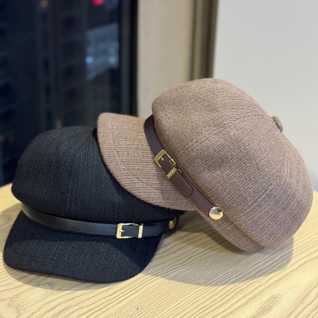 Новая восьмиугольная шляпа для женщин Модная осенне-зимняя шляпа-берет для большого обхвата головы и маленького лица Подходит для квадратного и круглого лица