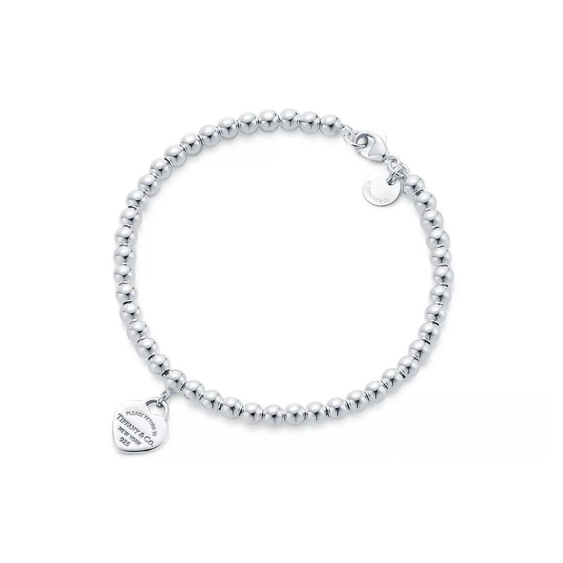 TIFFANY &CO TIFFANY &CO Серия Return to ™ Бусина в форме сердца Тип Браслет с бусинами Серебро 925 Проба Эмаль Женский Розовый GRP06688-Pink Очень маленький