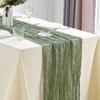 Cheesecloth Table Runner 90x180cm Gauze Table Runner Boho Rustic Decorations for Wedding Decor Reception Bridal Show