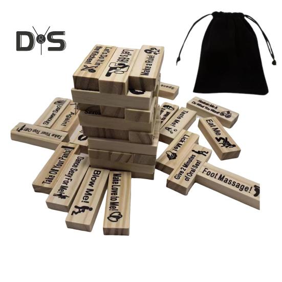 Набор блоков для свиданий «Башня» для взрослых. Набор сборных строительных блоков. Игра «Башня» для пар. Вечер свиданий.