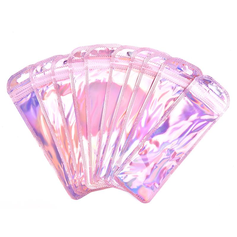 50шт 4 стиля лазерная упаковка сумка плоская косметичка голографические мини-сумки