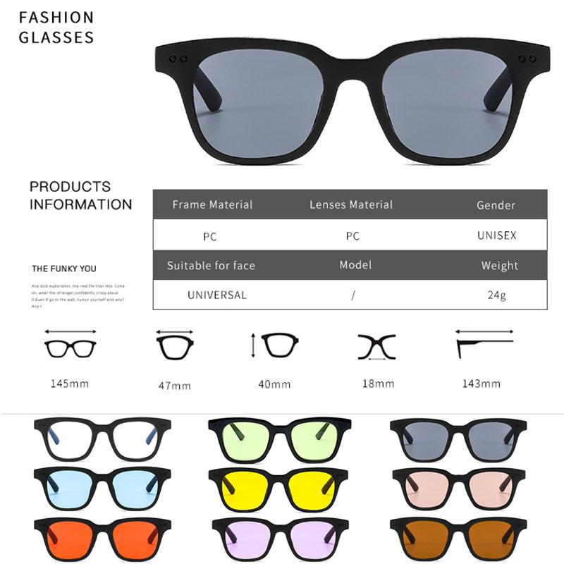 Солнцезащитные очки UV400 Прямоугольные очки Унисекс Винтажные мужские популярные корейские оттенки Высококачественные модные солнцезащитные очки ярких цветов Ювелирные аксессуары