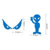 1 шт. Автомобильная наклейка Personality Alien Peace Высокоотражающие виниловые наклейки для мотоциклов АксессуарыНаклейки для декора автомобиля