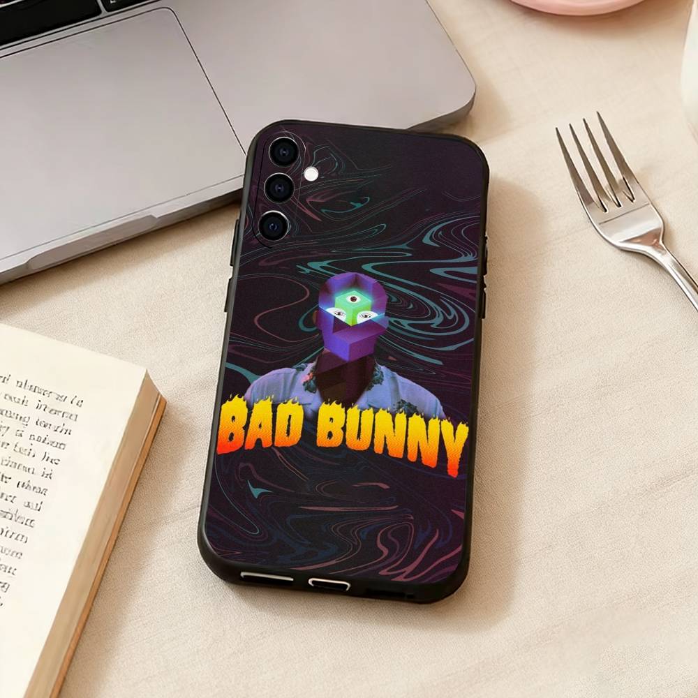 Популярный рок-певец S-Singer B-Bad B-Bunny Чехол для телефона для Samsung Galaxy A73,A72,A71,A70,A53,A52,A51,Другие Мягкий черный чехол