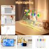 Colorful 7 Pens LED Note Board with Night Light USB Power Children's Drawing Board  Bar Advertising