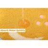 A20F-Lemon Bath Mat Cute Non-Slip Fruit Rug Kitchen Mat Yellow Lemon Bathroom Decor Fun Kids Rug, Machine Washable Durable