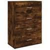 VidaXL Buffet, Sideboard with Drawers, Living Room Storage Furniture, Interior, Modern, Smoked Oak Wood 840503