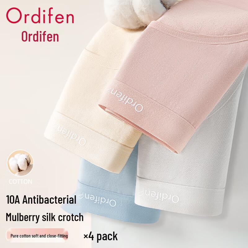 Odifen Women's Seamless Mid-Waist Breathable Briefs 4-Pack