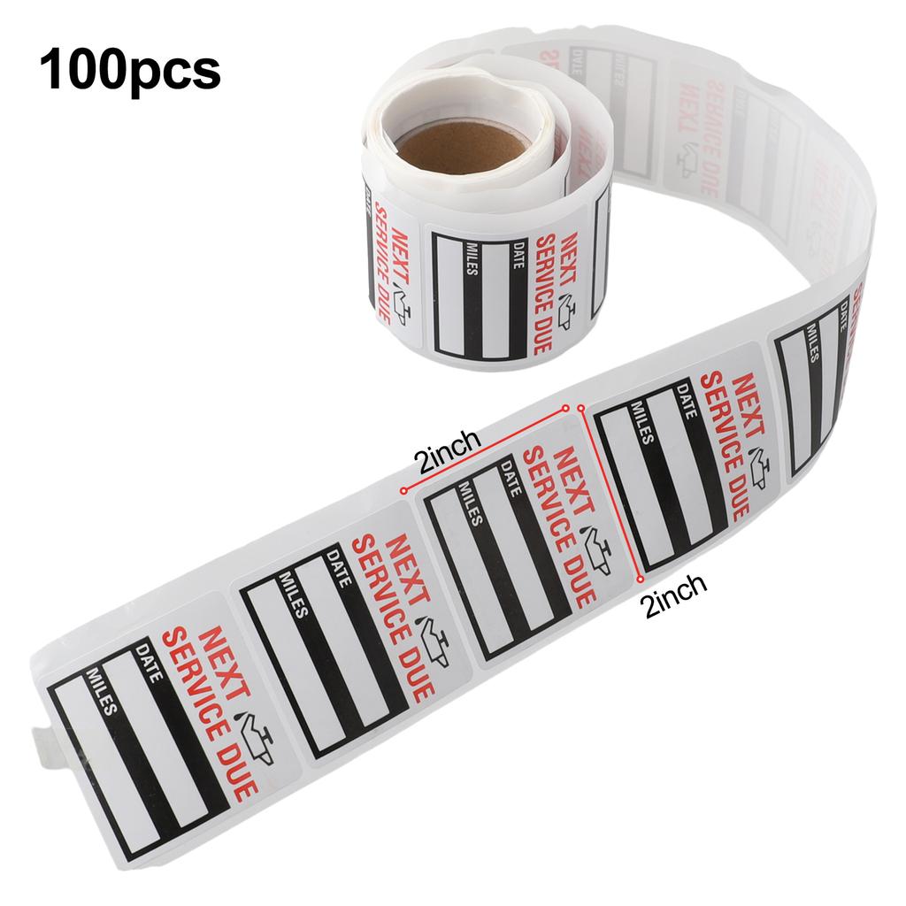 100 шт. Наклейки-напоминания о замене масла