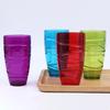 4Pcs Plastic Tumblers Set Reusable Tumbler Glasses with Swirl Design Stackable Water Cups for Garden Picnics Camping BBQs Parties