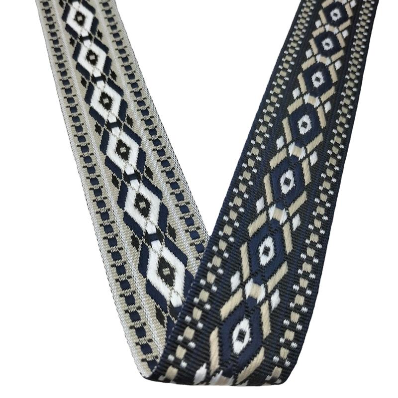 5cmx1Yard Ribbon Ethnic Style Woven Jacquard Craft Neckline Embellishment Garment Accessories Curtain Decor Multiple Colors